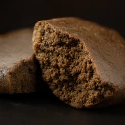 Macro of traditional brown pressed cannabis hash