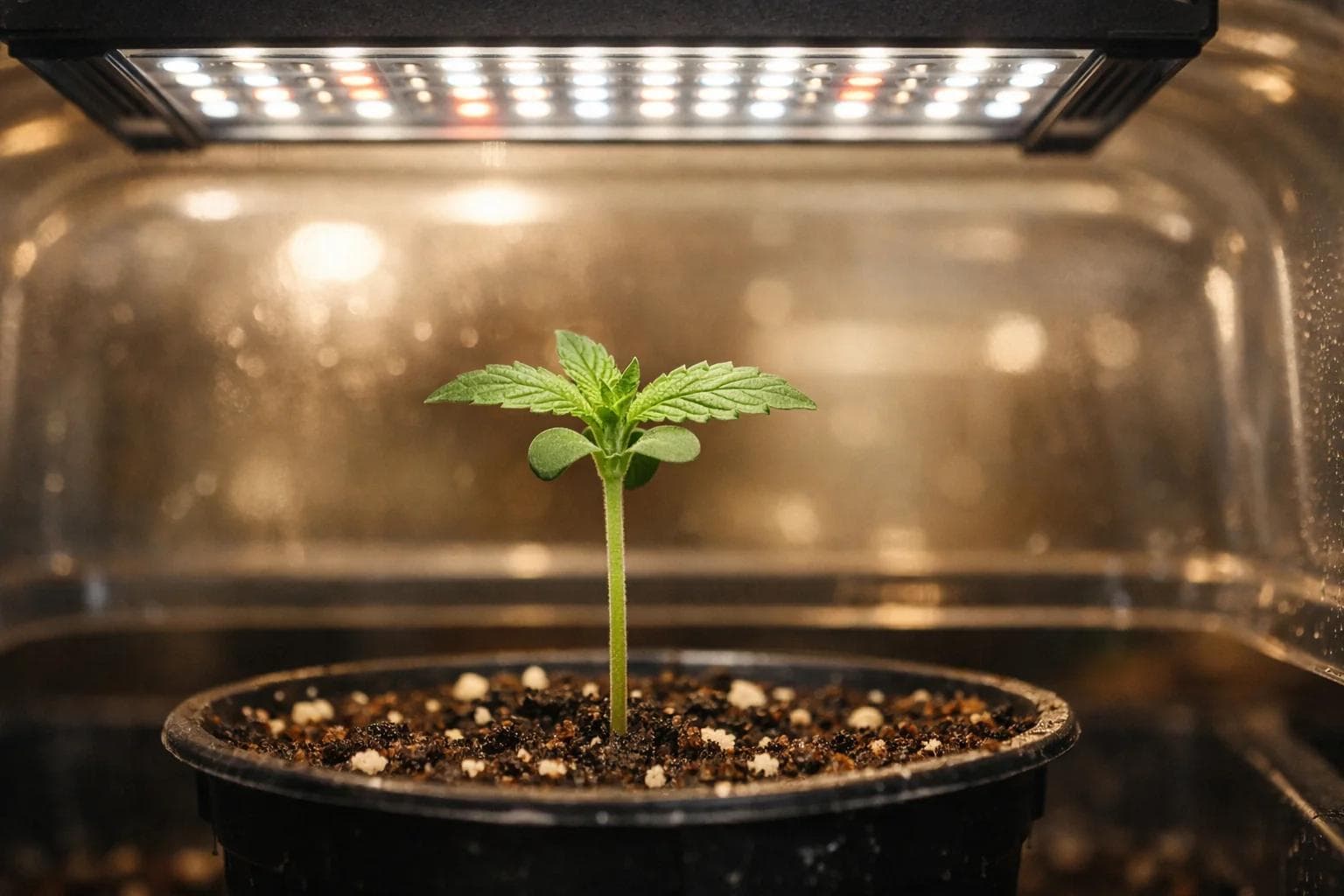 Semis de cannabis qui s'étirent — causes et solutions
