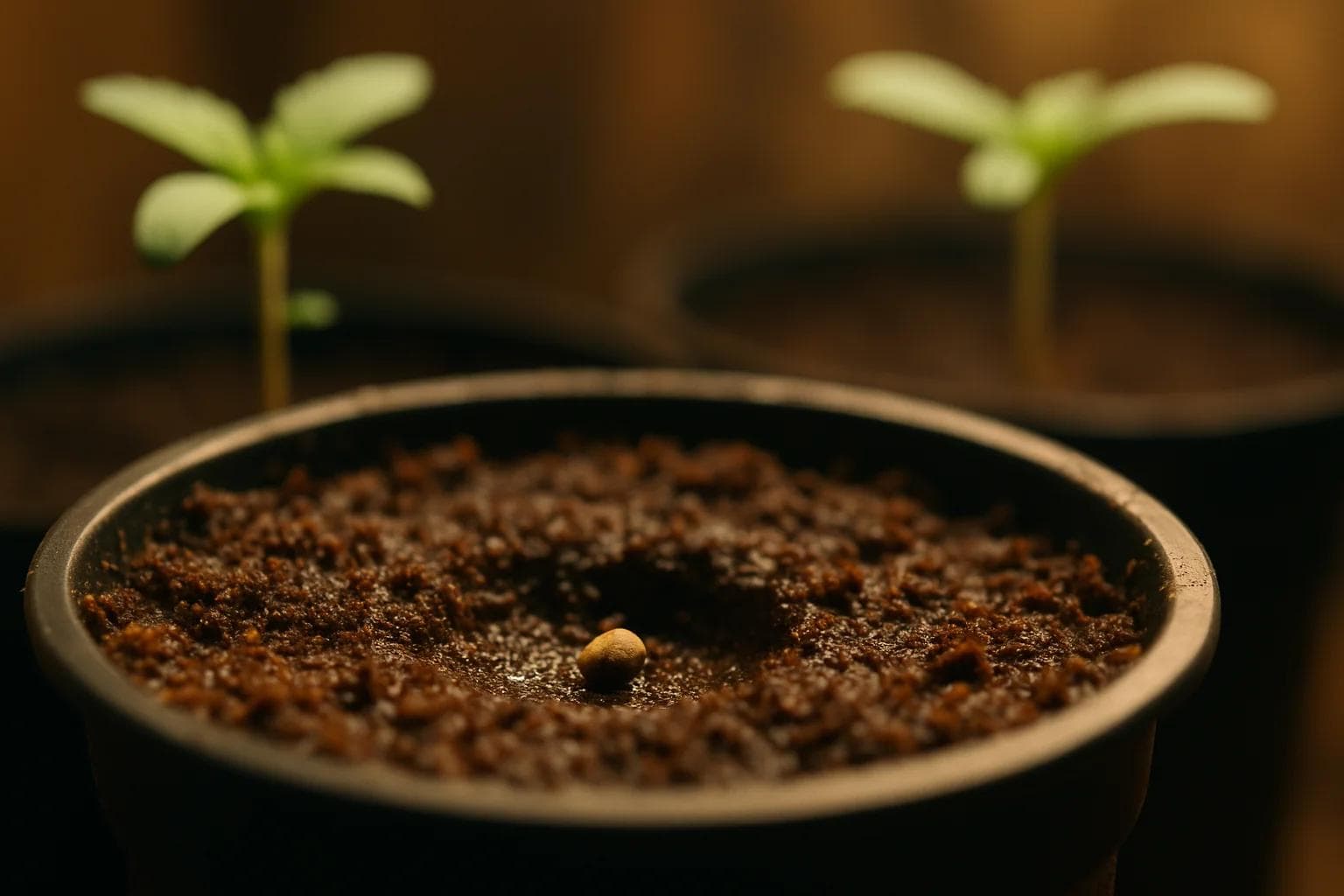 Germination directe en terre pour graines de cannabis