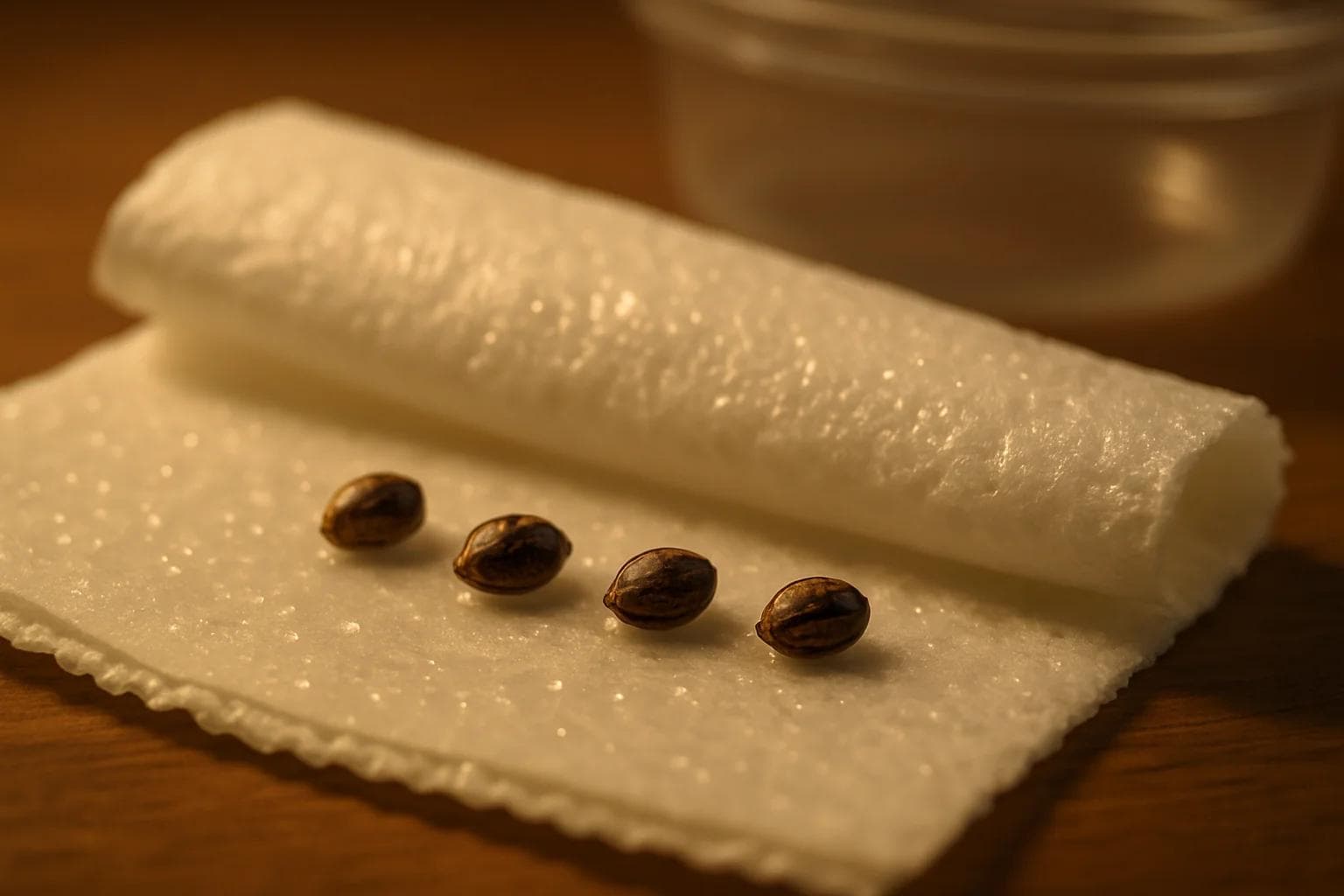 Germination en serviette humide pour graines de cannabis
