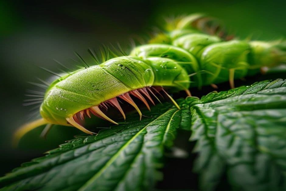 Chenilles sur Cannabis : Guide Pratique pour Identifier les Dégâts et Protéger Votre Récolte